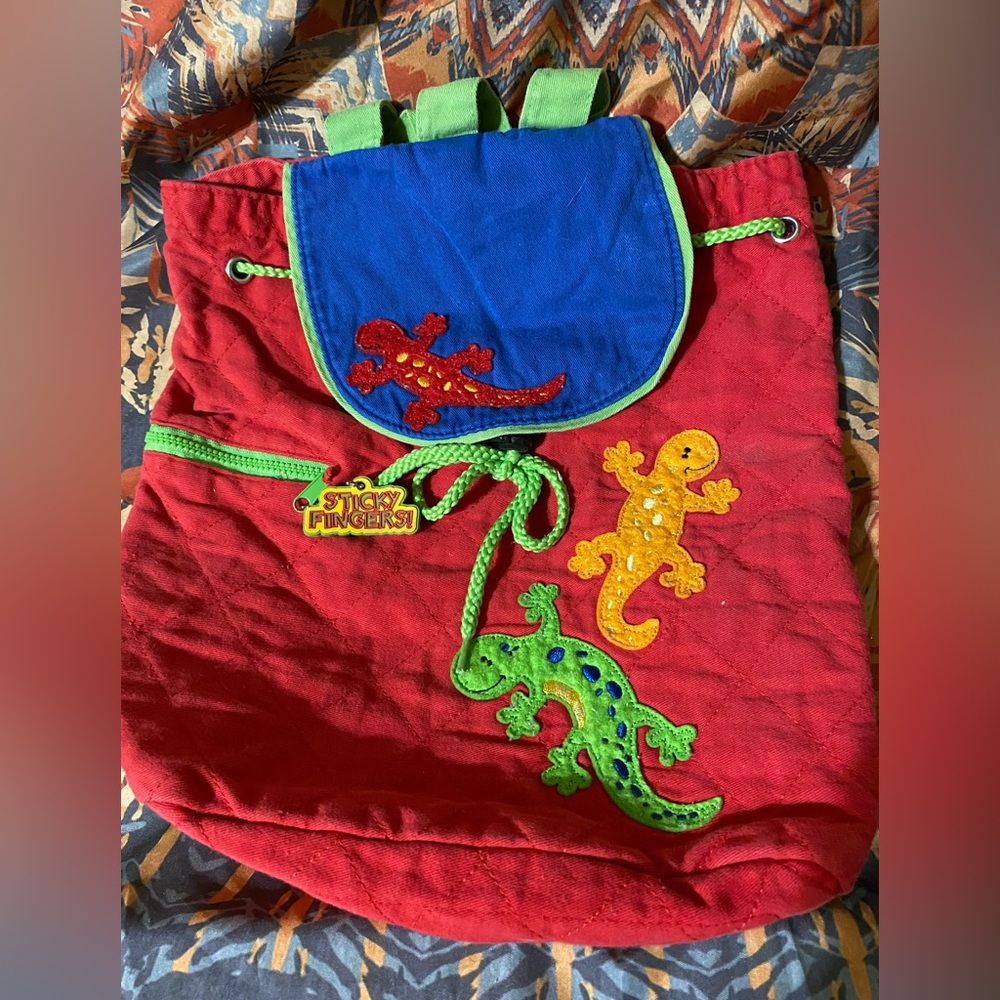 little toddlers  GECKO Backpack - Red and Blue